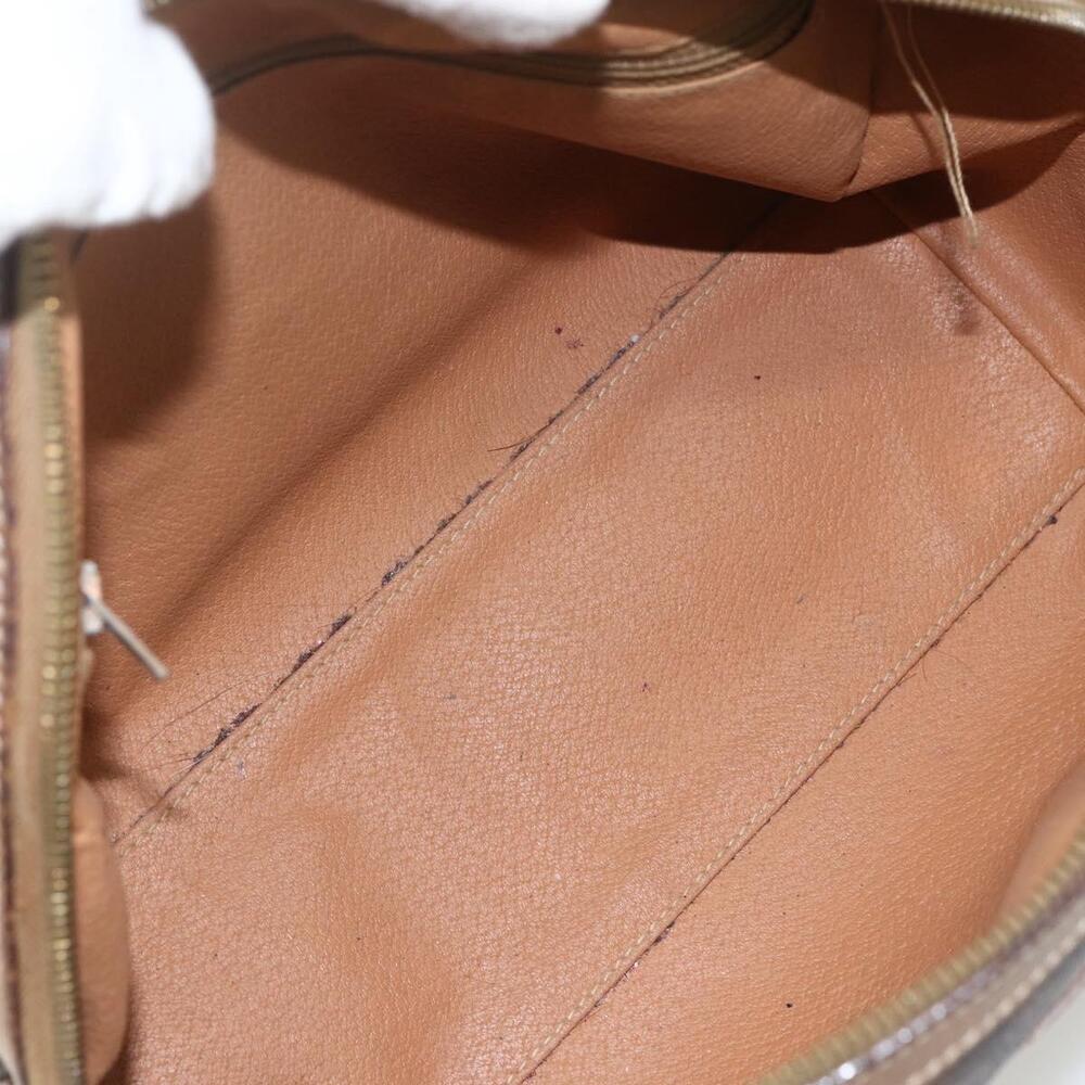 CELINE Macadam Canvas Hand Bag PVC Leather Brown Gold Auth ti3545 - Picture 9 of 16